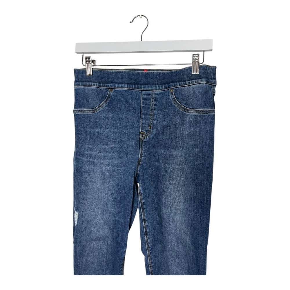Spanx Women’s Medium Skinny Leg Blue Jean Jeggings Dark Wash Pull On Stretch - Picture 4 of 10